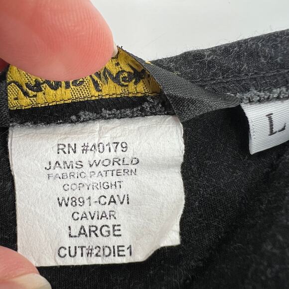 Jams World Caviar Halter Top Large Tiered Babydoll Empire Artsy Print Hawaii USA - Picture 6 of 8